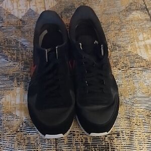 Men's Black and Red Sneakers